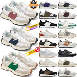 Neue 327 Laufschuhe Herren Damen Designer 327S Sneakers Cloud Sea Salt Vintage Beige Braun Wildleder Leopardenmuster Schwarz Weiß Orange Männer Frauen Trainer lässig