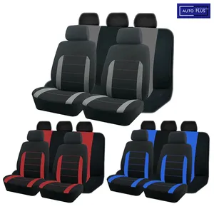 Car Seat Covers AUTO PLUS 4pcs/9pcs Red/Gray/Blue Universal Polyester Fit For Most SUV Truck Van Accessories Interior