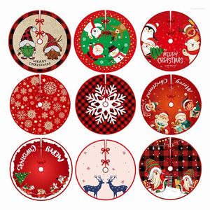 Juldekorationer 90 cm trädkjol Santa Claus Snowflake Xmas mattor Merry Decor for Home Navidad År 2024 Ornament