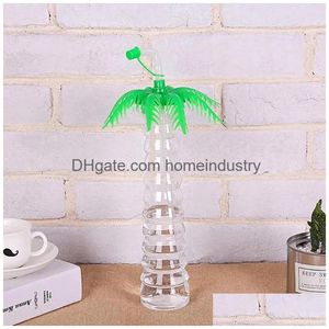 Water Bottles 5 Pcs Coconut Palm Bottle Waterbottle Tumbler Tree Cup Shape Banquet Clear Drinking Glasses Drop Delivery Dhifc