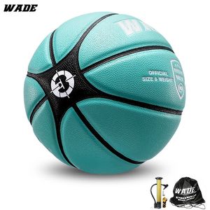 WADE Número 3 Tamanho 7 Bola de basquete de couro PU original para adultos e crianças internas com ferramentas gratuitas para presente 240127