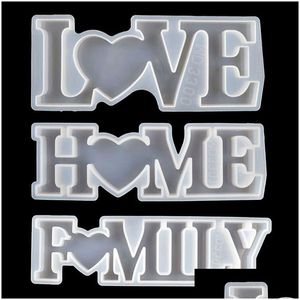 Narzędzia rzemieślnicze Sile Formy żywicy epoksydowej Love Home Family Alphabet list