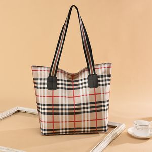 Женская сумка-тоут, универсальная защита от брызг, оксфордская клетчатая сумка большой емкости, повседневная модная сумка