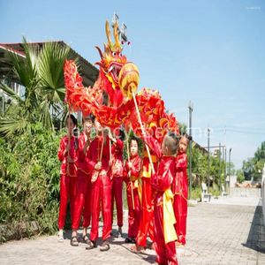 Palco desgaste 5.5m para 6 crianças tamanho ano chinês primavera dia dragão dança seda folk festival celebração jogar festa traje prop