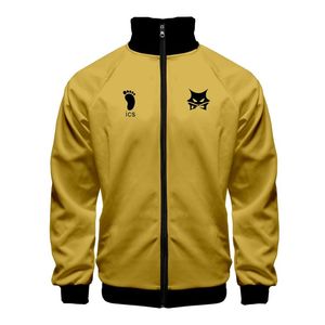 Japan Anime Haikyuu Cosplay Costume Msby Black Jackals Volleyball Club Harajuku Cardigan Stand Collar Zipper Baseball Jacket280i