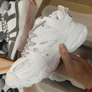 Spåra casual skor läder tränare plattform tränare skor lyxig designer trippler svart nylon tryckt män kvinnor spår 3.0 män kvinnor tunga sula sneakers b35