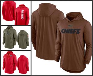 Felpa con cappuccio tonale con cappuccio Kansas''City''Chiefs''Men Salute to Service