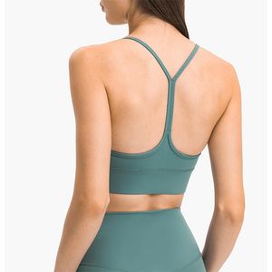 Reggiseno da yoga Reggiseni corti imbottiti sulla schiena Reggiseni sportivi con spalline Reggiseni imbottiti per allenamento fitness Top Camicia sportiva da corsa