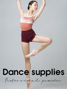 Sceniczna noszenie baletowe spodnie fitness joga kobiety rozgrzewaj szorty body taniec treningowy czarny do tańca profesjonalnego nylonu whol