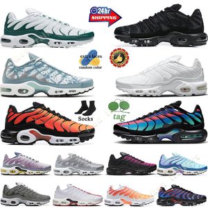 Ny toppkvalitet TN plus löparskor Mens TNS SE Utility Triple Black Pink Teal Volt University Blue 25th Anniversary Atlanta Oreo Outdoor Athletic Sneakers Storlek 12