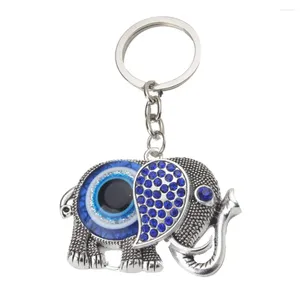 Keychains Blue Eyes Pendant Dekorativ nyckel Härlig elefant Keychain Keyring Bag Accessory Car for Men -tillbehör