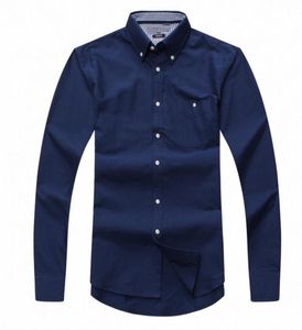 Whole 2017 New Autumn and Winter Men039s Long Sthee 100 Cotton Shirt Pure Men Casual Fashion Oxford Shird Social Brand CL4521322