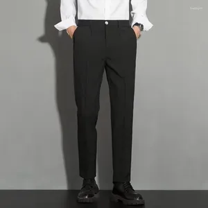Erkek takım elbise büyük boyutlu zarif resmi takım elbise pantolonlar yüksek kaliteli satış elbisesi erkekler için moda tasarım pinstripes pantolon f232