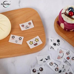 Baking Tools 200Pcs/Box Edible Glutinous Rice Paper Steamed Buns Cartoon Stickers Candy Sugar Coated Wrapping