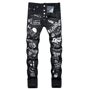 TR APSTAR DSQ Jeans da uomo D2 Hip Hop Rock Moto DSQ COOLGUY JEANS Design Strappato Denim Biker slim skinny DSQ Jeans da uomo 096 colore nero