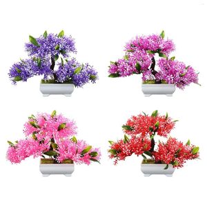 Dekorative Blumen, künstlicher Bonsai-Baum, Schreibtisch für Schlafzimmer, Regal, Kamin