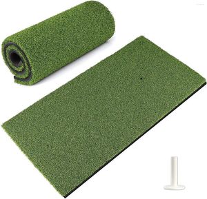 Golf Training Aids Hitting Mat Premium Turf With 1 Rubber Tee | Synthetic Practice And Ideal For Indoor & Outdo 12"X 24"