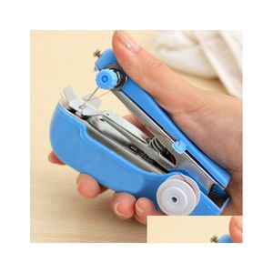 Fabric And Sewing Portable Mini Manual Sewing Hine Simple Operation Cloth Fabric Handy Needlework Tool Drop Delivery Home Garden Home Dhtgg