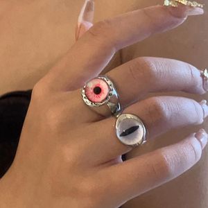 Cluster Rings Sweet Cool Funny Purple Red Evil Eye For Men Women Lover Hip Hop Demon Eyes Ring Cosplay Party Fashion Jewelry Accessories