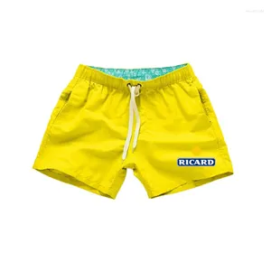 Herr shorts y2k sommar ricard baddräkt strand snabb torkstammar för män badkläder sunga boxer trosor kort snabbt torrt