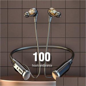 Cep Telefonu Kulaklıklar Kablosuz Kulaklık Boyun Bandı Bluetooth Kulaklık 100 Saat Uzun Mikrofonlu Auricares Spor Kulaklığı N DH0UG
