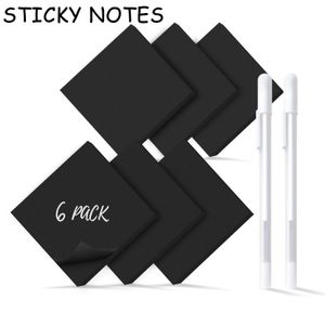 100 sheets 7676mm Sticky Stationery Notepad Office Bookmark Notes Khaki Black Stickers In Notebook Memo Pad 240119