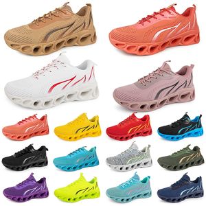 men women running shoes fashion trainer triple black white red yellow green blue peach teal purple orange light pink breathable sports sneakers eight