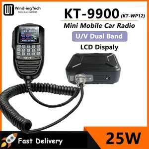 Walkie Talkie KT-WP12 QYT KT-9900モバイルカーラジオ25WデュアルバンドUHF VHFミニロングレンジLCDディスプレイ200チャンネルハムラジオ