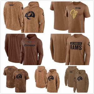 T-shirt Los Angeles''Rams''Brown Men Women Youth 2023 Salut till Service Club Pullover Hoodie