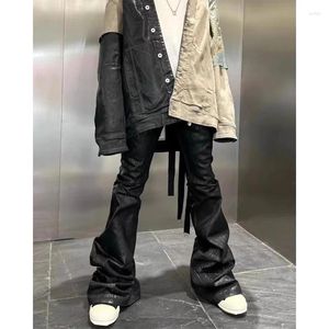Erkek pantolon kot pantolon, unisex kaplı mumlu şerit mikro-parare 2024 İlkbahar yaz modaya uygun marka istiflenmiş zemin uzunluğu arşiv moda