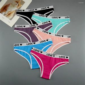 Kadın Panties 6 PCS pamuk iç çamaşırı kadınlar dikişsiz brezilyalı m-xl sevimli feamles içgüdüler alçak