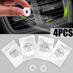 4pcs PE Fragrant Tablets For Car Air Outlet Fragrance Supplement Freshener Conditioner Vent Clip