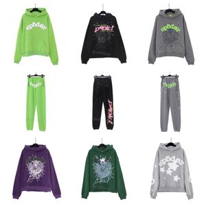 SP5DER SPIDER Tracksuit Hoodie Spiderman Young Thug 555555 Mens High Quality Foam Print Spider Web Graphic Pink Sweatshirts Pullovers S-XL