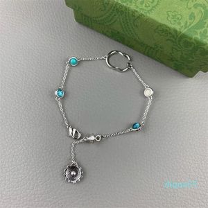 Женский браслет из стерлингового серебра 925 пробы, модный ручной контактный браслет, дизайнерский браслет, серебряная цепочка, женские ювелирные изделия, письмо