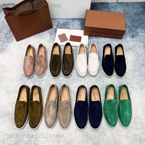 Designermode, klassische Loro-Klavierschuhe, Herren- und Damen-Loafer, Outdoor-Kleiderschuhe, flacher Absatz, lässiges Low-Top, Luxus-Laufschuhe aus echtem Wildleder mit Plateausohle