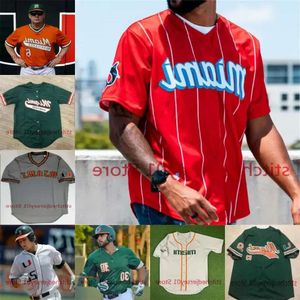 Hurricanes Miami Baseball Jersey NCAA College ANTHONY VILAR JP GATES Bryan Garcia Chris Herrmann Jemile Weeks Ryan Br H High High igh igh