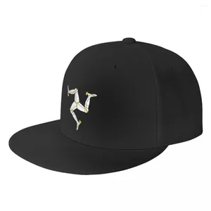 Ball Caps Personalized Isle Of Man Flag Baseball Cap Men Women Flat Snapback Hip Hop Dad Hat Outdoor