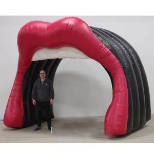 3,5x2,5x3mH (11,5x8,2x10 pés) arco de boca inflável para decoração externa personalizada por atacado para eventos de casamento, túnel de publicidade de celebração para namorados