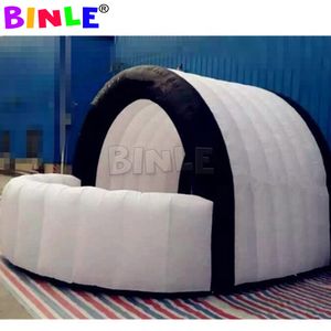 4m Lx4mWx3mH (13.2x13.2x10ft) wholesale Outdoor Led Lighting Inflatable Cocktail Bar,Dringkings Serving Counter,dome tent For Night Club Party Decoration