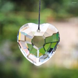 Chandelier Crystal 2pcs Clear Heart Faceted Pendant Sun Catcher Wedding Site Love Hanging Decoration Home Lamp Part Fengshui Ornament Prism