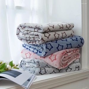 Filtar korall fleece super mjuk flanell baby minky rosa stjärna filt päls swaddle crib sängkläder född mottagning