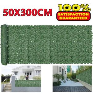 Decorative Flowers Artificial Leaf Fence Panels Faux Hedge Privacy Screen Greenery For Outdoor Garden Yard Terrace Patio Christmas Decor