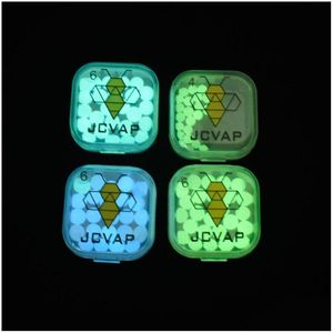 Akcesoria JCVAP 4 mm 6 mm kwarc terp perłowe perełki Luminous świecący niebieski zielony przezroczysty dla banger paznokcie szklane szklane platformy Bongs Drop deliv otqxp