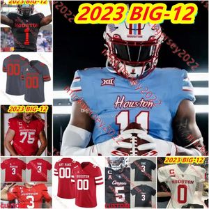 2024 BIG-12 Tank Dell Clayton Tune Houston Cougars Football Jersey Ed Oliver Marquez Stevenson Andre Ware Wilson Whitley Greg Ward Case K H High Igh