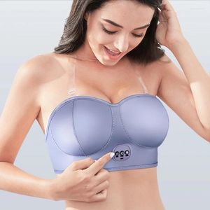 ブラジャー充電電気乳房マッサージブラジャー振動胸部マッサージャー成長拡大エンハンサー加熱刺激装置USB