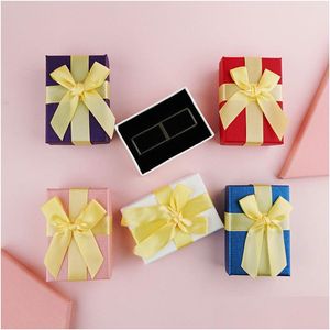 Present Wrap Valentine Lipstick Wrap Case Red Pink White Paper Smycken Shop Presentlåda med Big Bowknot Drop Delivery Home Garden Festive P DHZFU