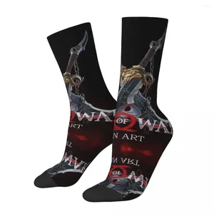 Herrstrumpor hiphop Vintag God of War unisex vinter vandring roligt tryck street stil galen socka