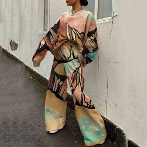 Design Hoodie 2024 Europe och USA Nya kvinnors avslappnade besättningshals Löst tryck Basic Women's Knitwear Autumn Suit Fashion 415