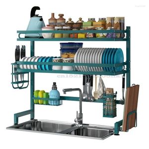Кухонная металлическая полка для хранения, органайзер, сушилка для посуды, над раковиной, сливная столешница, держатель для посуды, прочный подшипник