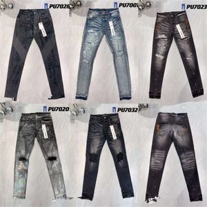 Purple Dżinsy Spodnie dżinsy męskie dżinsy spodnie dla czarnego 2023 Nowy styl haftowy samowystarczalność i małe stopy mody kobiety
